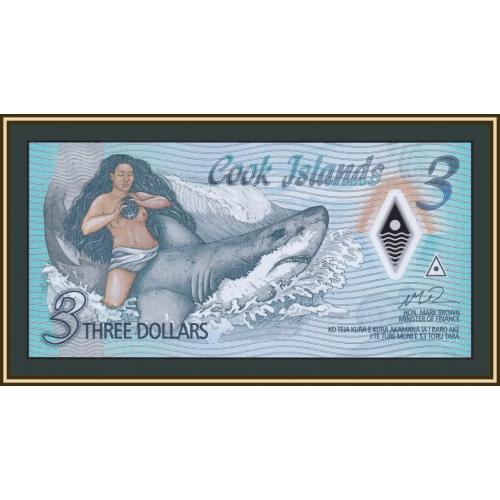 Кука о-ва 3 доллара 2021 P-11 (11a) UNC