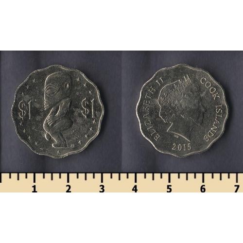 Кука острова 1 доллар 2015