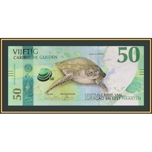 Кюрасао и Синт-Мартен 50 гульденов 2025 P-3 (3а) UNC