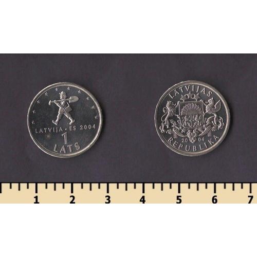 Латвия 1 лат 2004