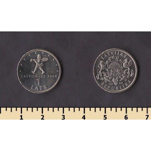 Латвия 1 лат 2004