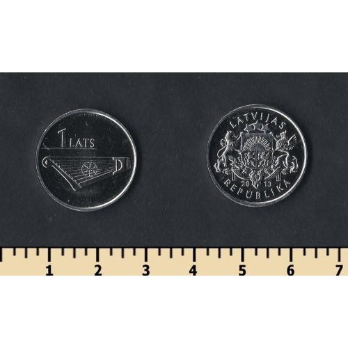 Латвия 1 лат 2013