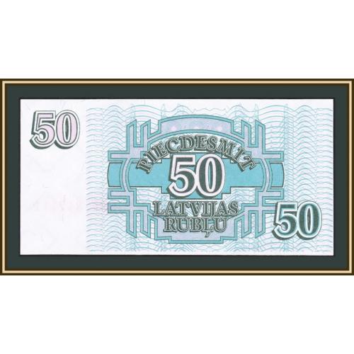 Латвия 50 рублей 1992 P-40 (40a) UNC-