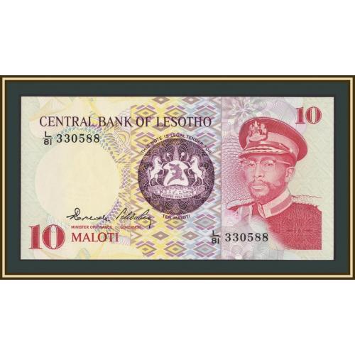 Лесото 10 малоти 1981 P-6 (6b) UNC