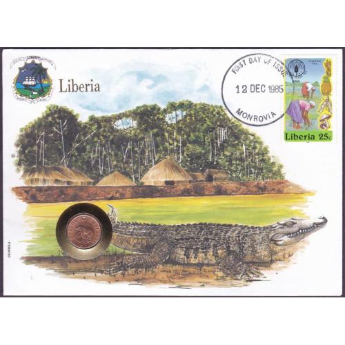 Либерия 1 цент 1972