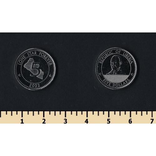 Либерия 5 долларов 2022