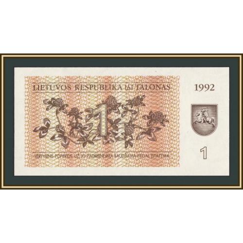 Литва 1 талон 1992 P-39 UNC