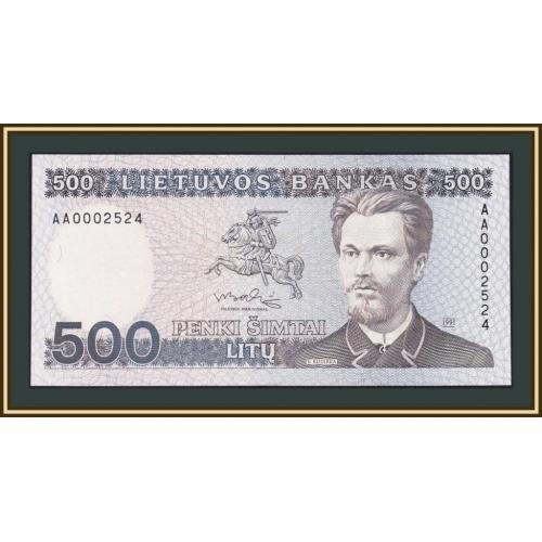 Литва 500 литов 1991 P-51 (51a) UNC