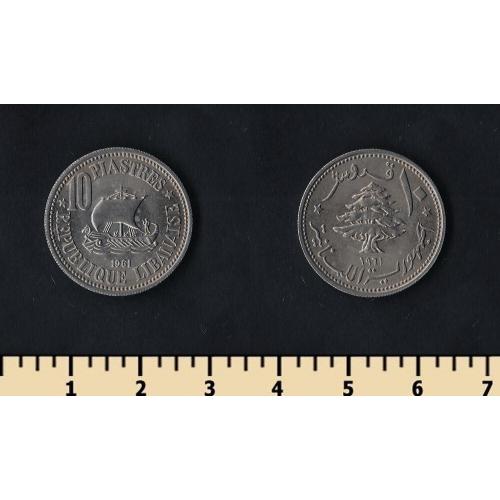 Ливан 10 пиастров 1961