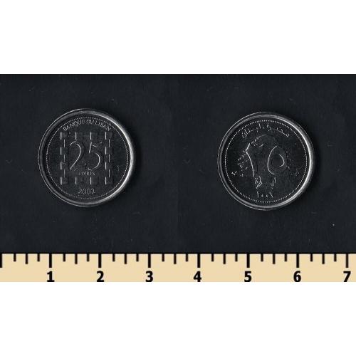 Ливан 25 ливров 2002