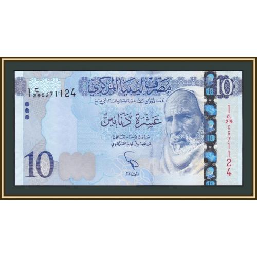 Ливия 10 динаров 2015 P-82 (82a) UNC