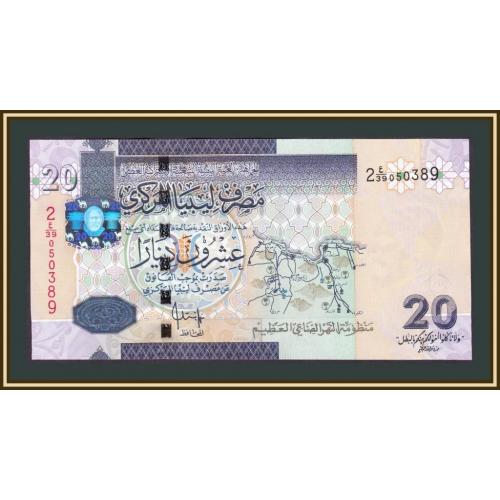 Ливия 20 динара 2009 P-74 UNC