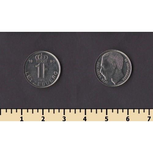 Люксембург 1 франк 1990