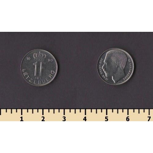 Люксембург 1 франк 1990