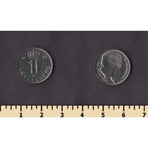 Люксембург 1 франк 1991