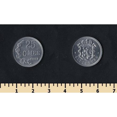 Люксембург 25 сентим 1963