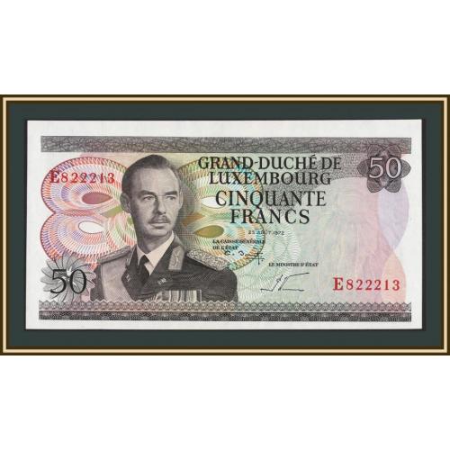 Люксембург 50 франков 1972 P-55 (55b) UNC