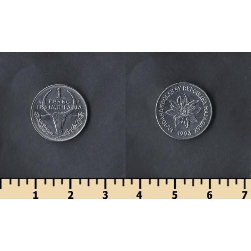 Мадагаскар 1 франк 1993