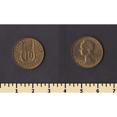 Мадагаскар 10 франков 1953