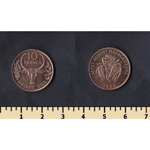Мадагаскар 10 франков 1996