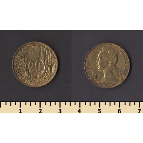 Мадагаскар 20 франков 1953