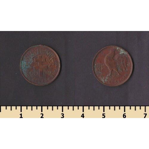 Мадагаскар 50 сентимов 1943