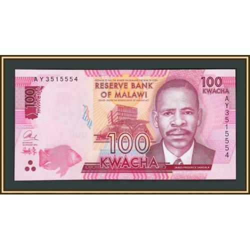 Малави 100 квача 2016 P-65 (65b) UNC