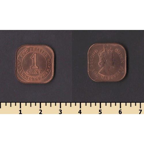 Малайя и Британское Борнео 1 цент 1961