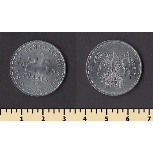 Мали 25 франков 1976