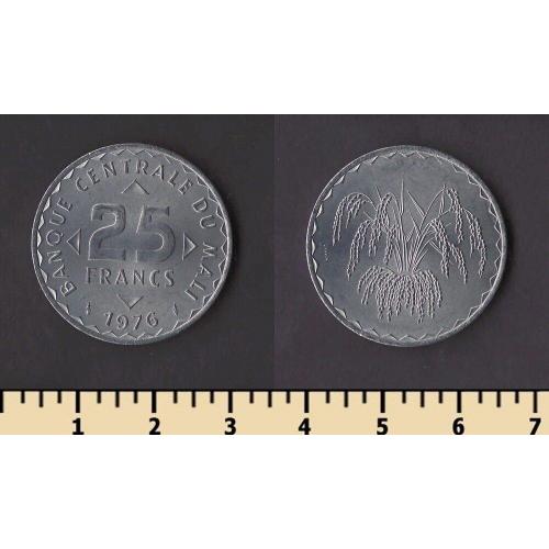 Мали 25 франков 1976