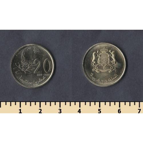 Марокко 20 сантимов 2019