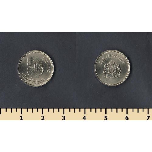 Марокко 5 сантимов 1987
