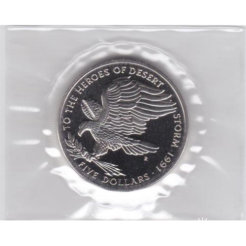 Маршалловы острова 5 долларов 1991