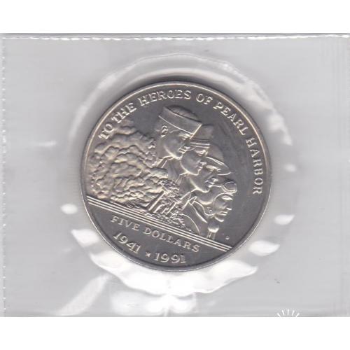 Маршалловы острова 5 долларов 1991