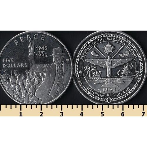Маршалловы острова 5 долларов 1995