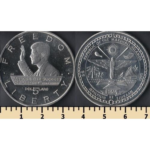 Маршалловы острова 5 долларов 1995
