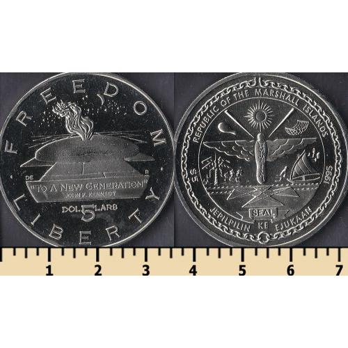 Маршалловы острова 5 долларов 1995