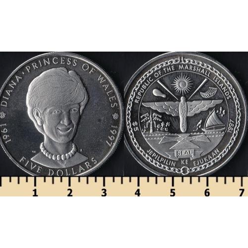 Маршалловы острова 5 долларов 1997