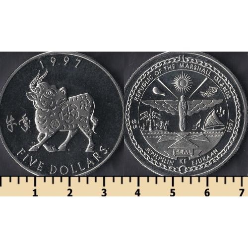 Маршалловы острова 5 долларов 1997