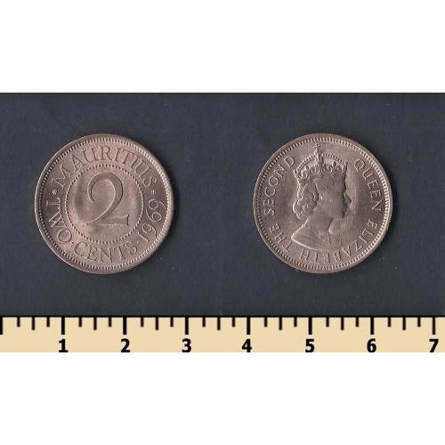 Маврикий 2 цента 1969