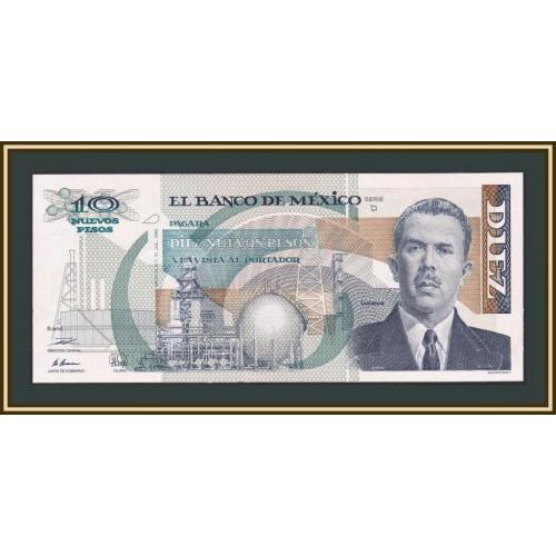Мексика 10 новых песо 1992 P-95 (95а.8) аUNC
