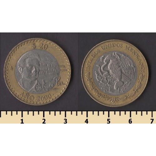 Мексика 20 песо 2000