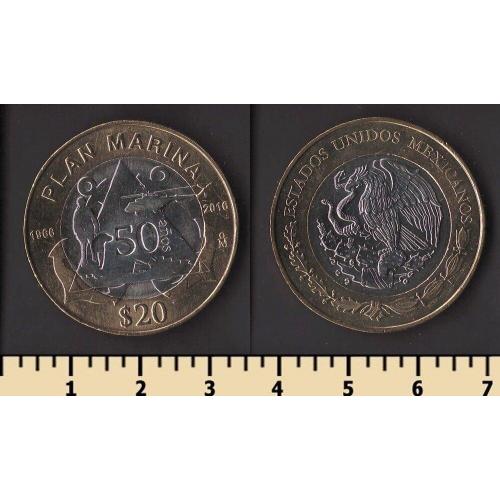 Мексика 20 песо 2016 (2018)