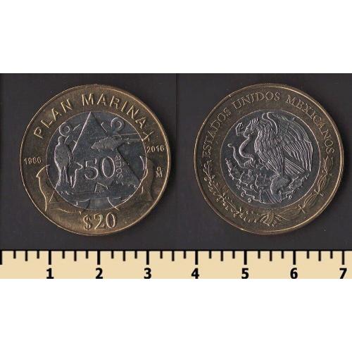 Мексика 20 песо 2016 (2018)