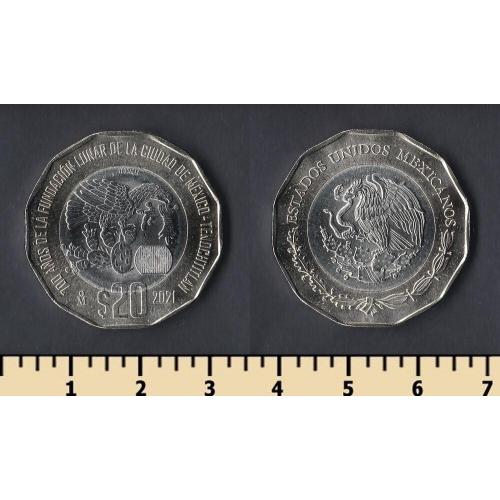 Мексика 20 песо 2021