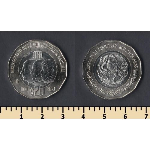 Мексика 20 песо 2021