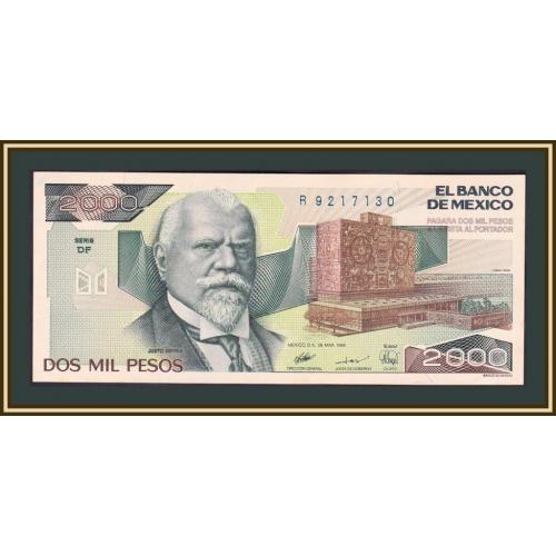 Мексика 2000 песо 1989 P-86 (86c.4) UNC