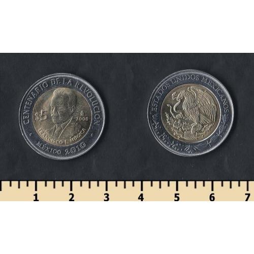 Мексика 5 песо 2008
