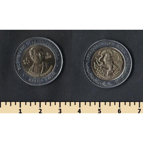 Мексика 5 песо 2008