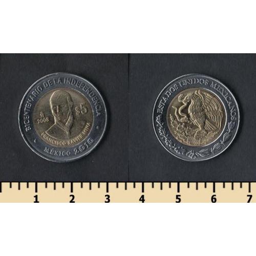 Мексика 5 песо 2008